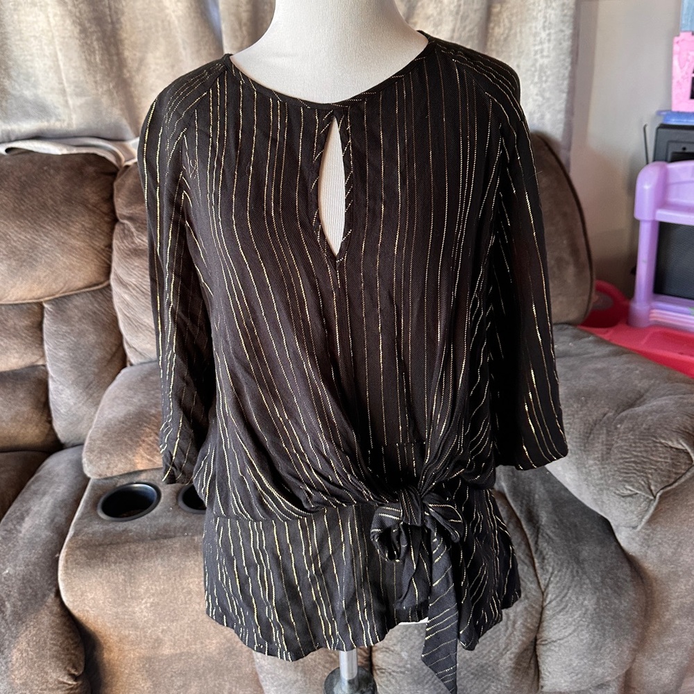 Express black and Gold blouse
